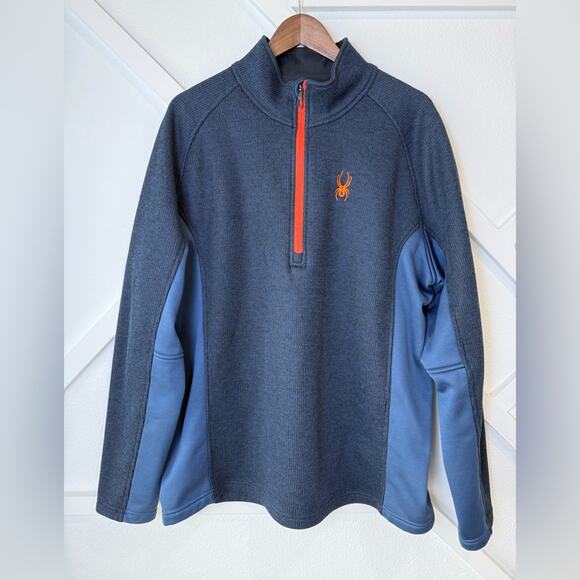 Spyder Men's Outbound Half Zip Pullover Fleece Lined Sweater Blue
Size XXL - Picture 1 of 9